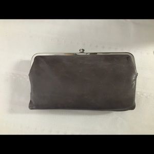 *Excellent Condition* Gray Leather Hobo Wallet